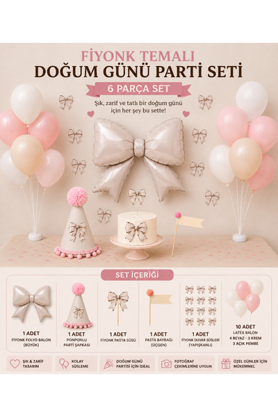 Kurdeleli Uçan Balon Şapkalı Konsept Set