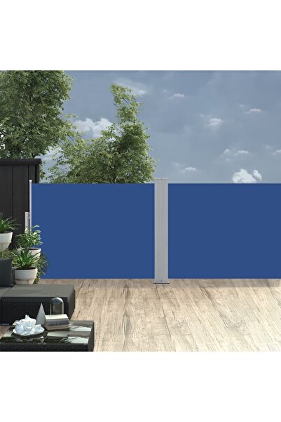 Concept Copertină laterală retractabilă, albastru, 120 x 1000 cm