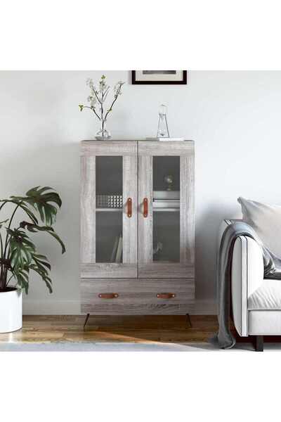 Concept Dulap gri Sonoma 69,5x31x115 cm, lemn prelucrat