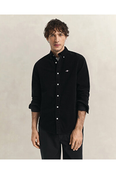 Gant Erkek Siyah Regular Fit Düğmeli Gömlek