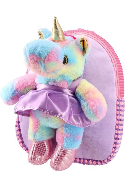 Sazio Rucsac Plus pentru copii cu jucărie unicorn roz