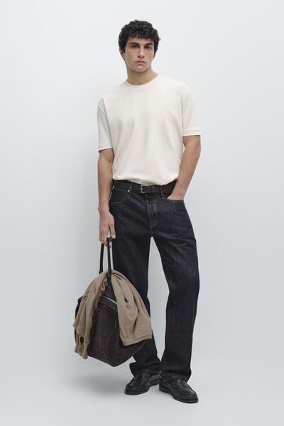 Massimo Dutti %100 Pamuklu Kısa Kollu T-Shirt