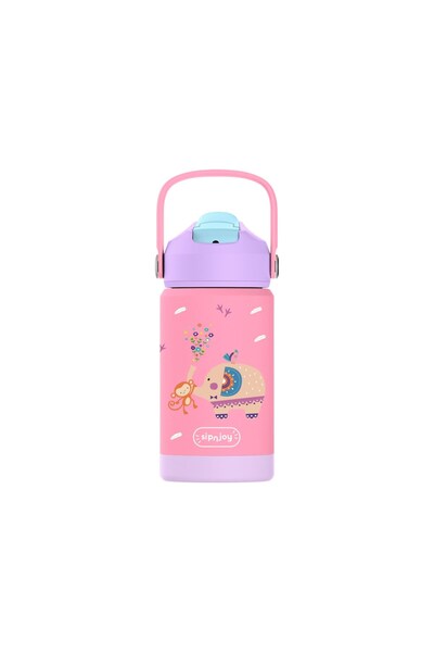 SipnJoy - FlipSip Çocuk Su Termosu | 360 ml - Jolly Elephant