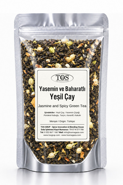 TOS The Organic Spices شاي أخضر بالياسمين والبهارات 100 جرام (1. الجودة)