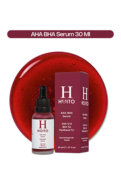 Hoito AHA %10 + BHA %2 Canlandırıcı Kırmızı Peeling Serum 30 ml - Cilt Tonu E...