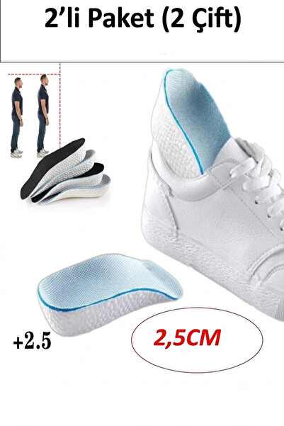 Nirnisa 2 Adet 2.5 cm Erkek Gizli Topuk Yükseltici Boy Uzatıcı Ortopedik Taba...