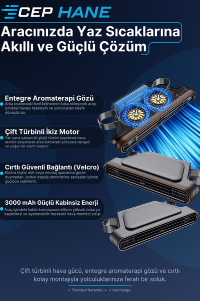cephanegsm USB EL FANI ŞARJLI VANTİLATÖR SERİNLETİCİ SOĞUTUCU