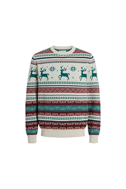 Jack & Jones سترة رجالية 12248145 JJXMAS SNOWBALL KNIT