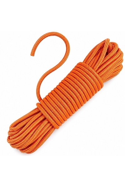 Tekne Kano Kampçı İpi , Renkli İskota Turuncu 6mm 5 Metre