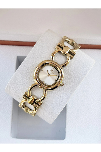FERRO Yellow Steel Cord Women's Wristwatch Fl40175A-B 3 Atm Water Resistant 2...