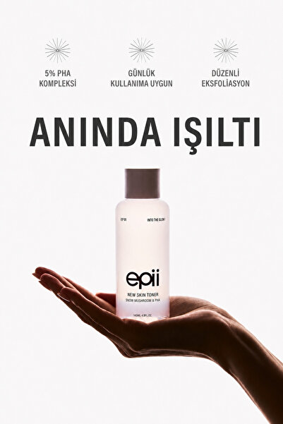 epii New Skin Toner Snow Mushroom & PHA 145 ml - %5 PHA Peeling Etkili Tonik | Nemlendirici Toner