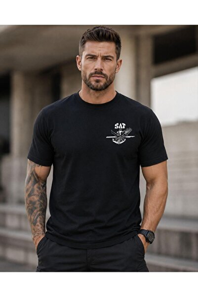 Silyon Askeri Giyim Tricou negru pentru bărbați din seria specială Sell