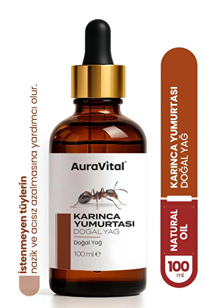 AuraVital Karınca Yumurtası Yağı 100 ML – Tüy Azaltıcı, Epilasyon Sonrası Cil...