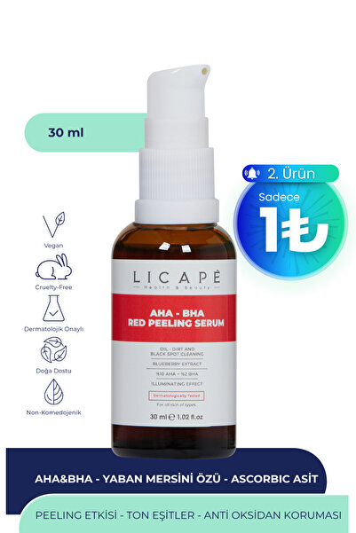 Licape Cilt Canlandırıcı %10 Aha - %2 Bha Red Peeling Serum