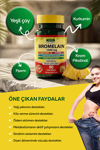 Vitapol Bromelain Complex 1000 Mg 90 Kapsül