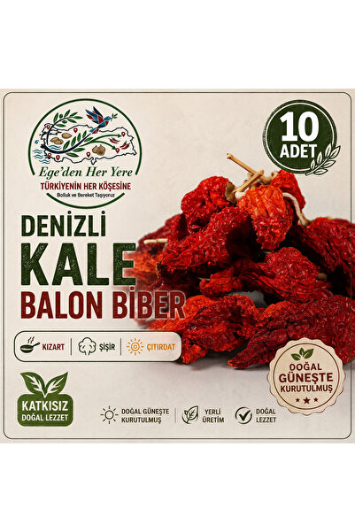 EgedenHerYere Denizli Kale Biberi(BalonBiber) 10 Ad.(Kızart-Şişir-Çıtırdat) A...