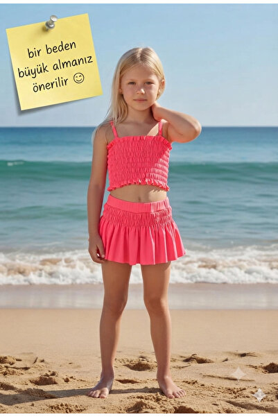 Lyrax Kız Çocuk Hızlı Kuruyan Kaliteli Kumaş Mayo Bikini