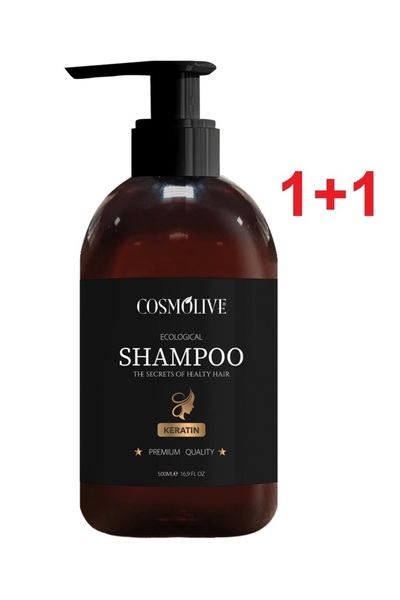 Cosmolive شامبو طبيعي 500 مل من الكيراتين (خالي من SLS والبارابين)