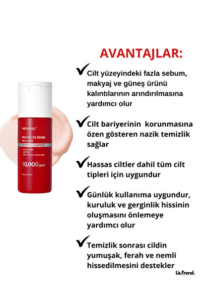 Medipeel Phyto EX PDRN Micro Shot Powder Cleanser 70 g PDRN içeren yüz temizleme pudrası