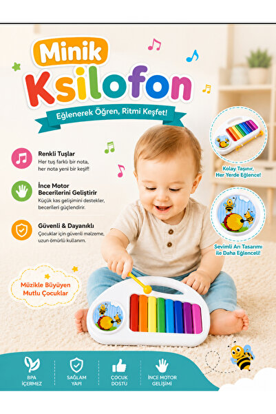 Zuzu Toys Renkli Ksilofon