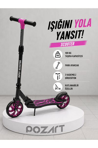 Dipsy Scooter Tekerlekli Katlanabilir +12 Yaş Üzeri Max 100 kg Taşıma Kapasit...