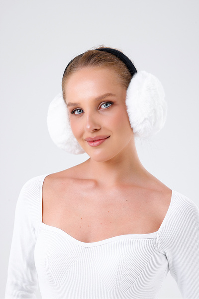 nord arc White Foldable Winter Plush Cold Protective Earmuff