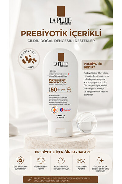 La Pluie كريم الشمس المضاد للعيوب والوقائي من الشمس مع البريبايوتك SPF50+ 120 مل