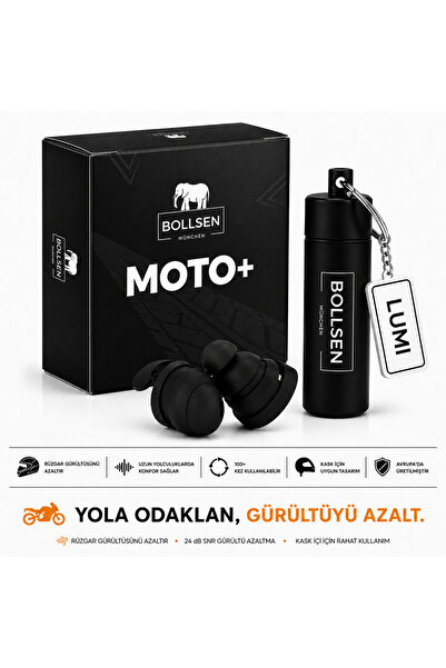 BOLLSEN Moto Kulak Tıkaçları Motosiklet Sürücüleri İçin 24 dB SNR Rüzgar Gürü...
