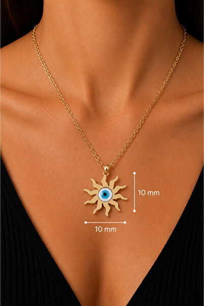 ömay takı Güneş Göz 212L Steel Chain Necklace
