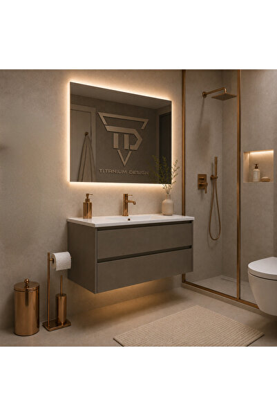 titanium design Rose Gold 6'lı Banyo Seti |Ankastre Duş Seti, Lavabo Bataryas...