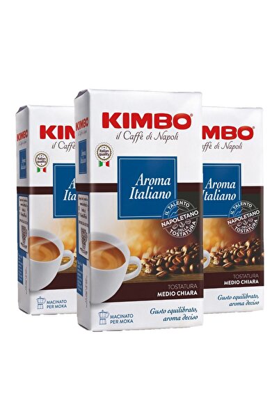 Kimbo أروما إيتاليانو 250 جرام (مجموعة من 3) - فلتر بلون القهوة (حقيبة ولادة ...