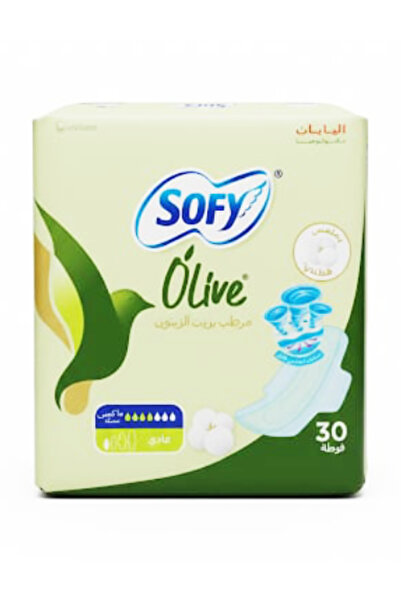 sofy Olive, Slim, Regular 23 cm, Sanitary Pads With Wings, 30 Pads