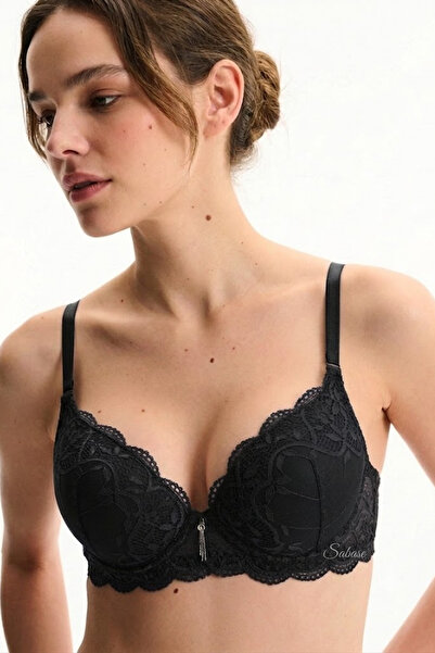 Sabase Belvü Lace Double Padded Supported Underwire Ear-Shaped Fully Padded L...