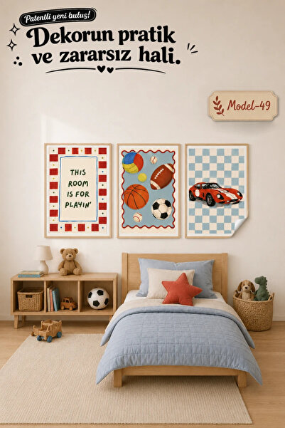 Akıllı Kağıt Static Cling Table - Poster Children's Room (Model-49)
