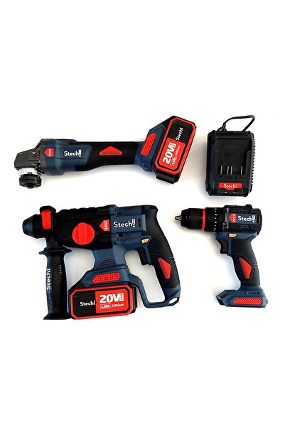 Genel Markalar Stech Akülü PRO 3 Lü Set Sx52-sx12-sx44 2x 4.0 Ah 20 V