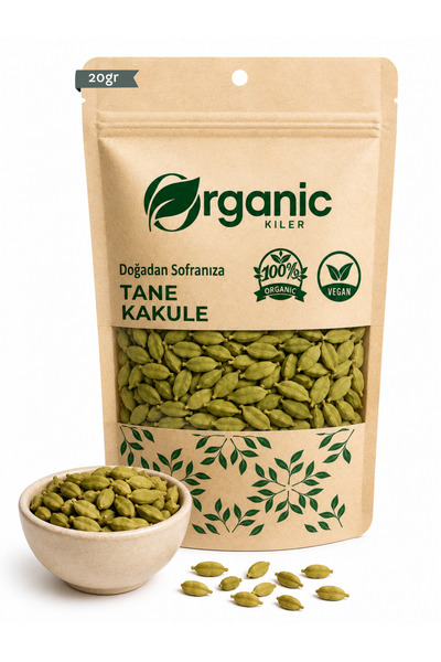 Organic Kiler Tane Kakule 20gr. - Doğal & Taze Mahsül