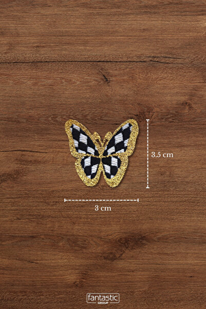 FANTASTIC ARMA Iron-On Checkerboard Pattern Butterfly Crest Set 10-Piece Pack...
