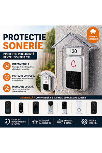 OEM Carcasă în formă de casă, protecție pentru sonerii, împotriva intemperiil...