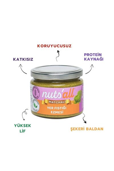 nutsall Matchalı Fıstık Ezmesi 280 g