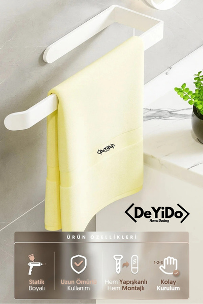 DeYiDo Kaliteli Paslanmaz Çelik Havluluk, Kağıt Peçetelik, Banyo Askısı - Banyo Lavabo Mutfak Çok Amaçlı