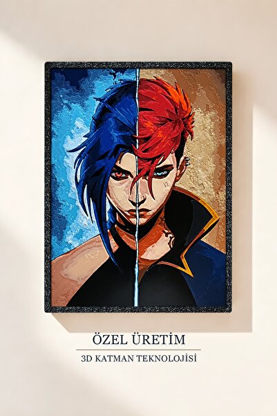 Saes Labs Arcane Jinx ve Vi 3D Tablo 15×20 cm