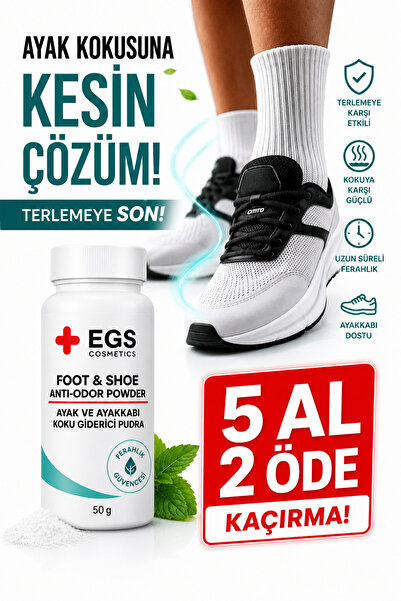 EGŞ COSMETİCS Ayak Koku Önleyici Pudra 50 gr Ayakkabı koku Giderici