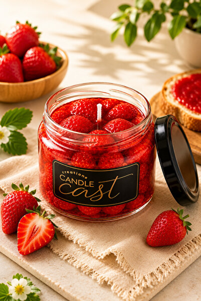 Strawberry Jam Jar Candle Scented 330 ML