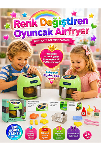 Genel Markalar AİR FRYER DOKUNMATİK FRİTÖZ RENK DEĞİŞTİREN GIDALAR (3+)LD-6613A
