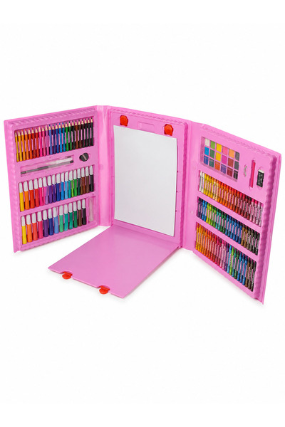 Maaleo Set de pictură pentru copii, artistic, din plastic, creioane colorate într-o cutie cu 208 piese