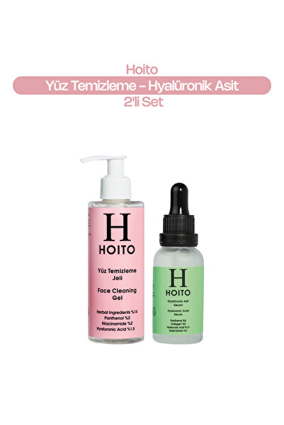 Hoito Yüz Temizleme Jeli 200ml & Hyalüronik Asit Serum 30ml 2'li Set