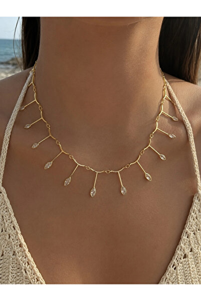 h&b design jewel Pendant Necklace with Swinging Shuttle Stones