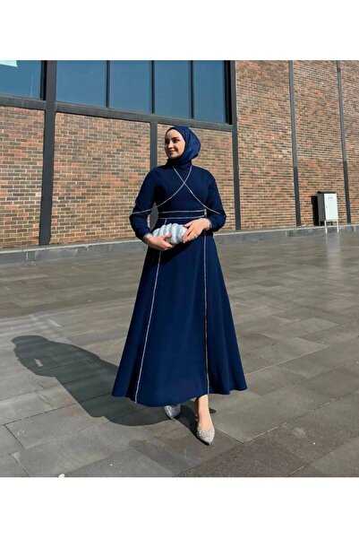SAYRA Sparkling Stone Detailed Hijab Evening Dress
