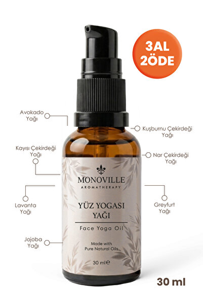 Monoville Face Yoga Oil 30 ml Glass Bottle (Face Yoga Oil)