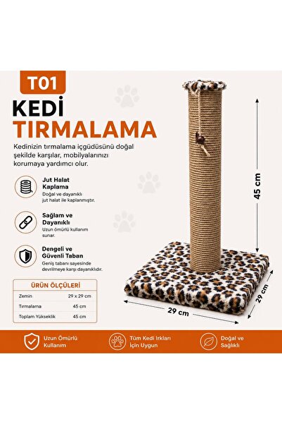 Dumanpet 47 cmLeopar Kedi Tırmalama Tahtası